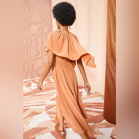 ULLA JOHNSON Tahlia Dress in Chestnut 100% Silk $780 orig NWT! - Picture 3 of 12